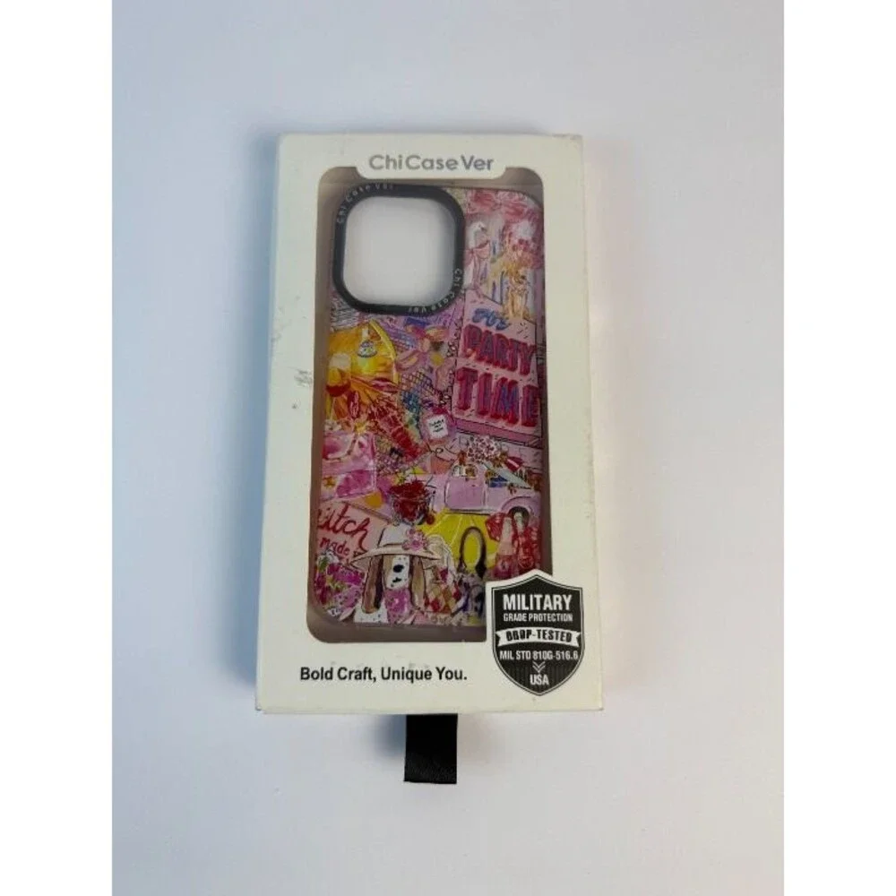 ChiCaseVer iPhone 13 Pro Pink Party Collage Phone Case
